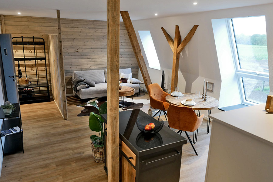 Ferienwohnung Großer Heuboden Wohnzimmer